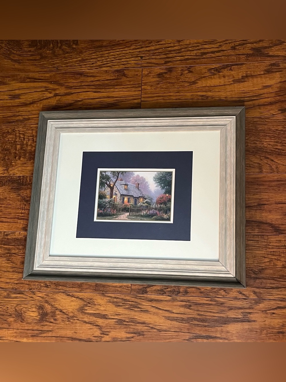 Vtg 1990 Foxglove Cottage Lithograph w/ COA by Artist Thomas Kinkade